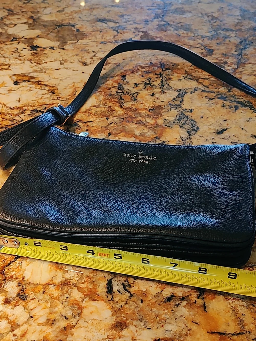 kate spade New York Black Pebbled Leather Crossbody Bag
